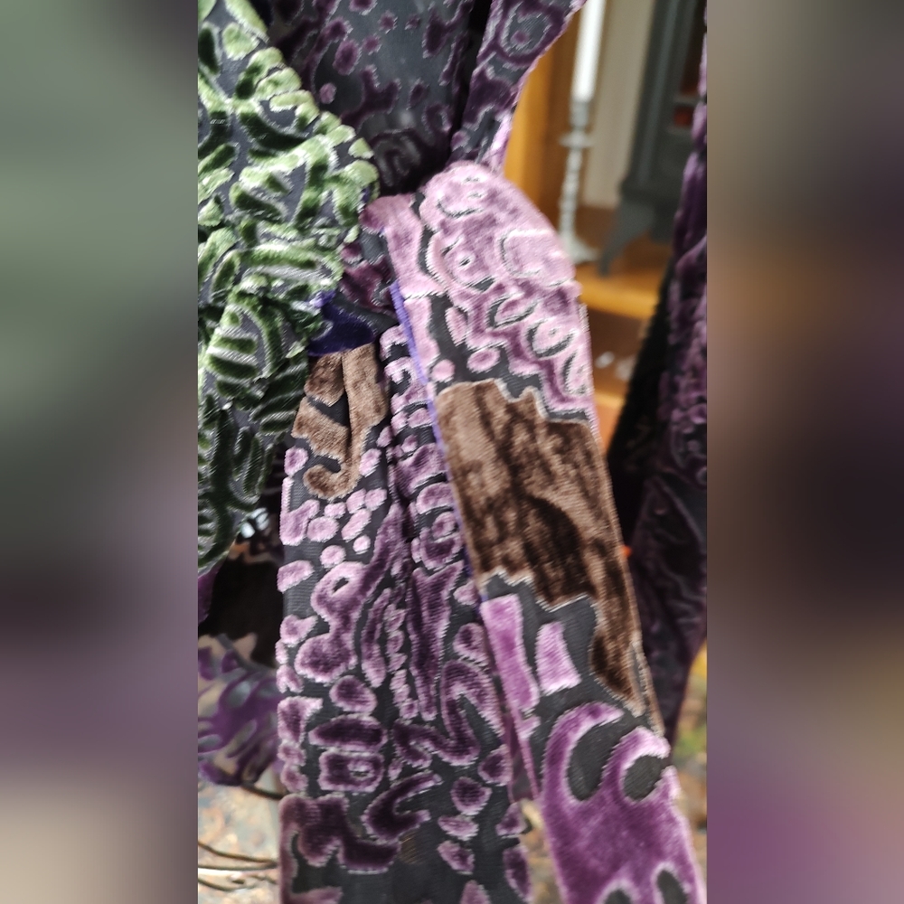 Picadilly Burnout Velvet Wrap Blouse - Picture 8 of 11